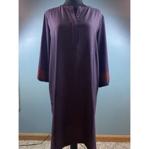 Women's Loft Sheath Dress Burgandy 3/4 Sleeves Women's Size Petite Medium‎
